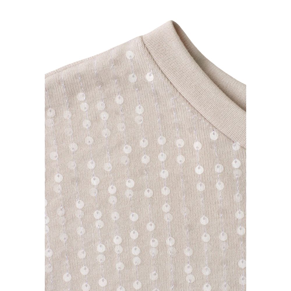 Street One Beige Polyester T-Shirt with Sequins