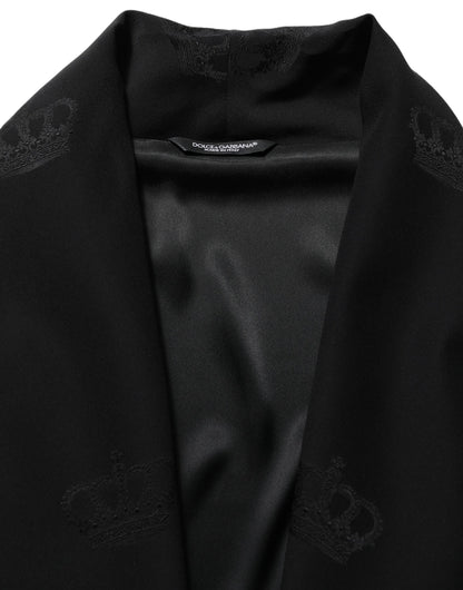 Dolce & Gabbana Black 100% Silk Robe for Men