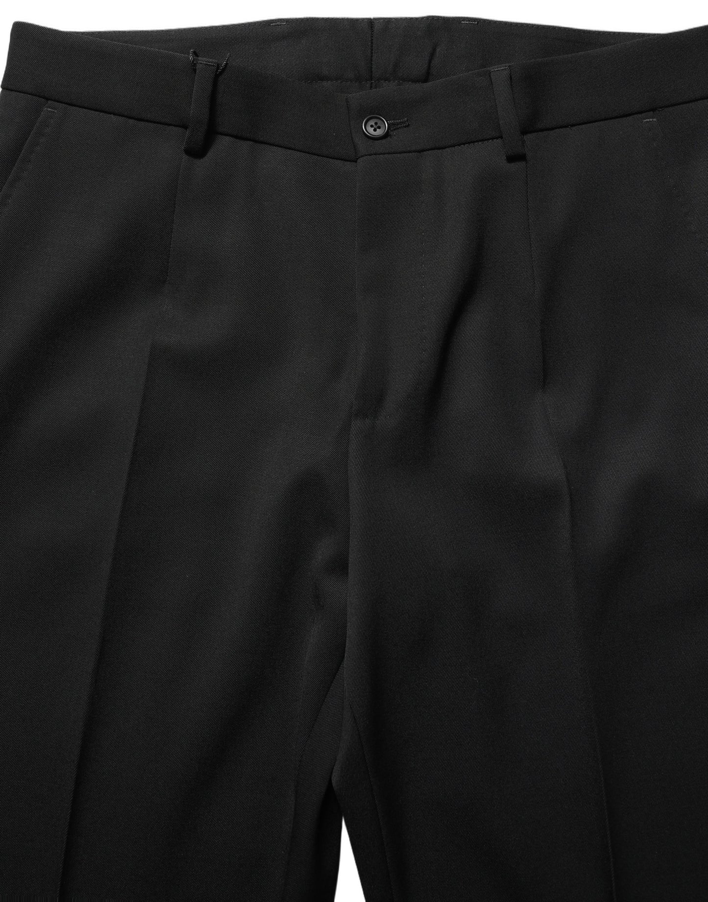Dolce & Gabbana Black Wool Tapered Men’s Dress Trouser Pants