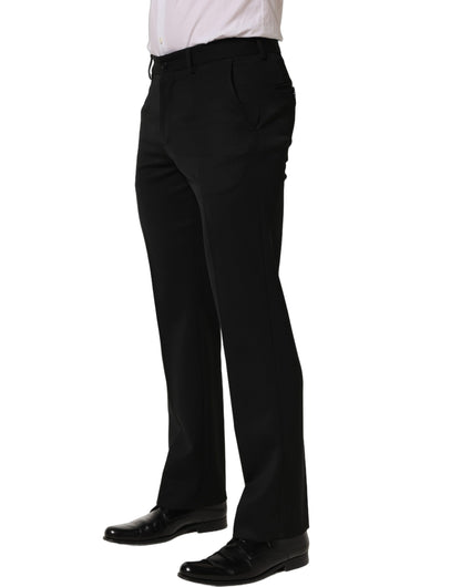 Dolce & Gabbana Black Wool Tapered Men’s Dress Trouser Pants