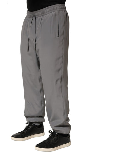 Dolce & Gabbana Gray Cotton Jogger Sweatpants