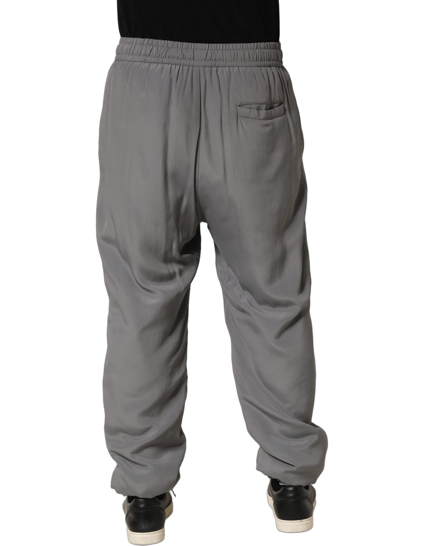 Dolce & Gabbana Gray Cotton Jogger Sweatpants
