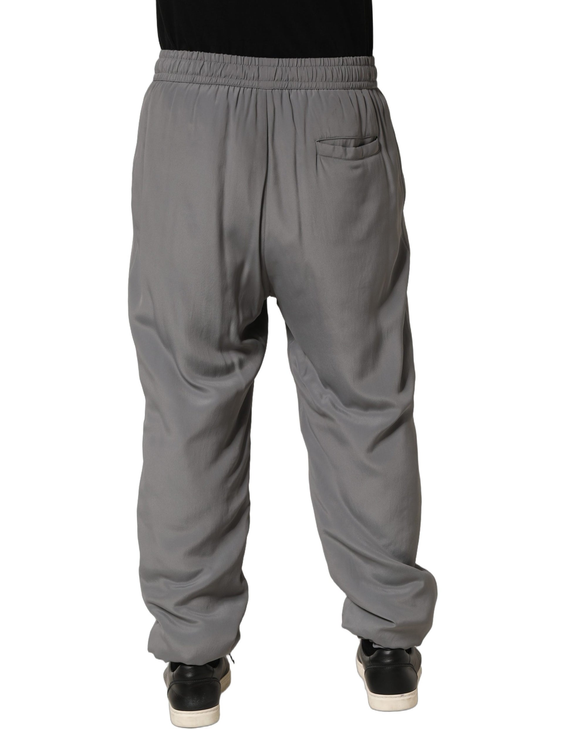 Dolce & Gabbana Gray Cotton Jogger Sweatpants