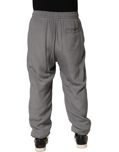 Dolce & Gabbana Gray Cotton Jogger Sweatpants