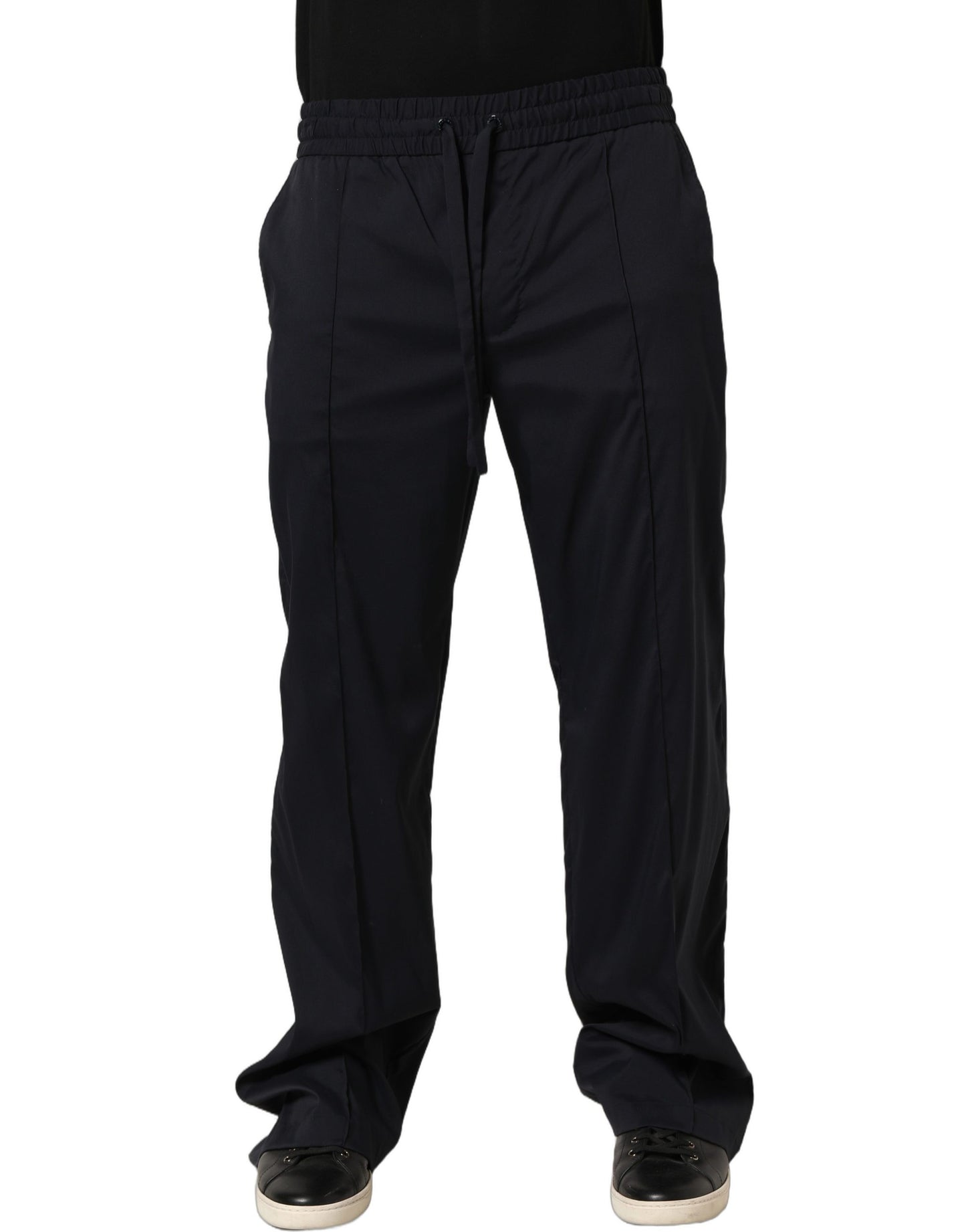 Dolce & Gabbana Black Nylon Straight Jogger Sweatpants