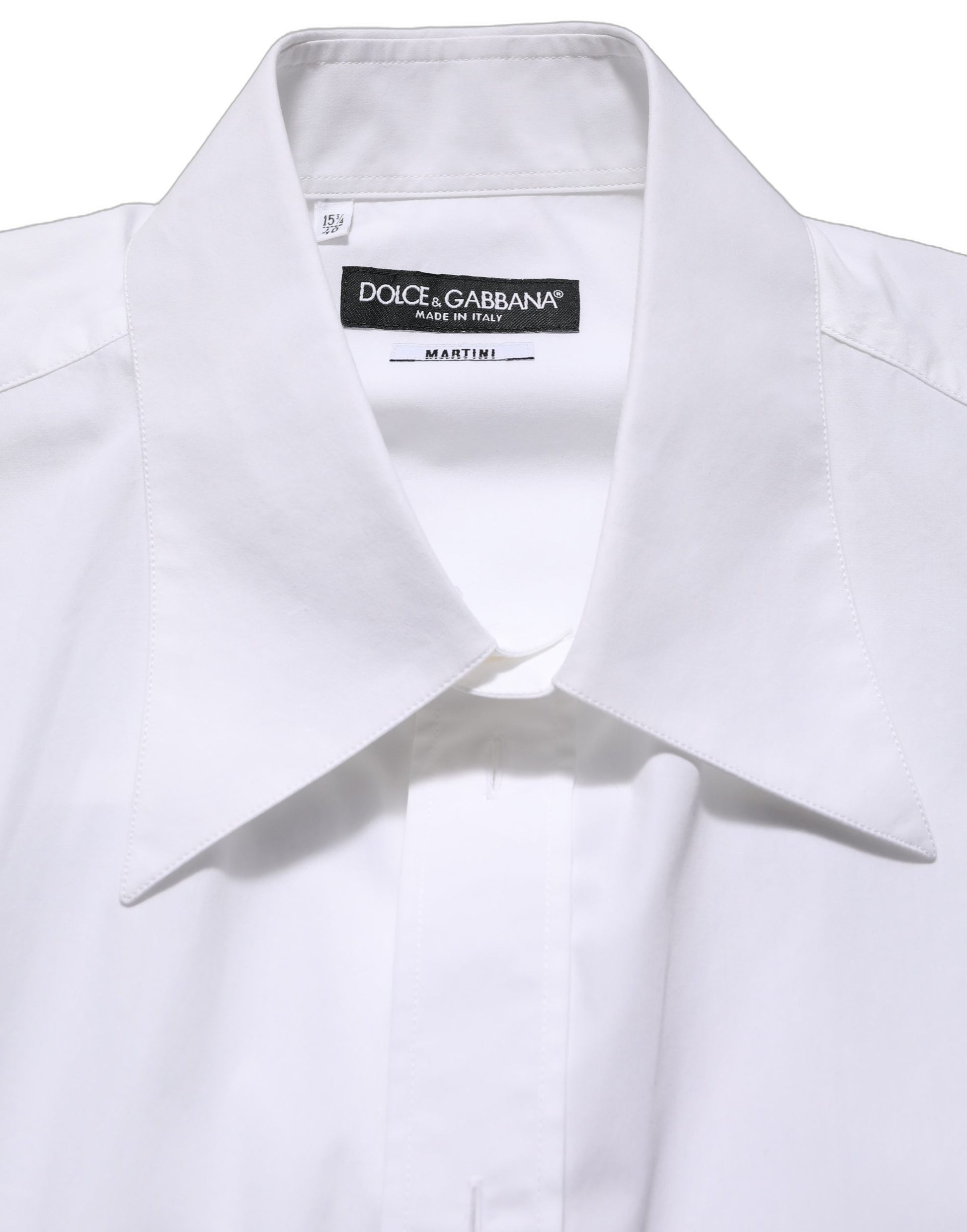 Dolce & Gabbana White Cotton Sleeveless Formal Dress Shirt