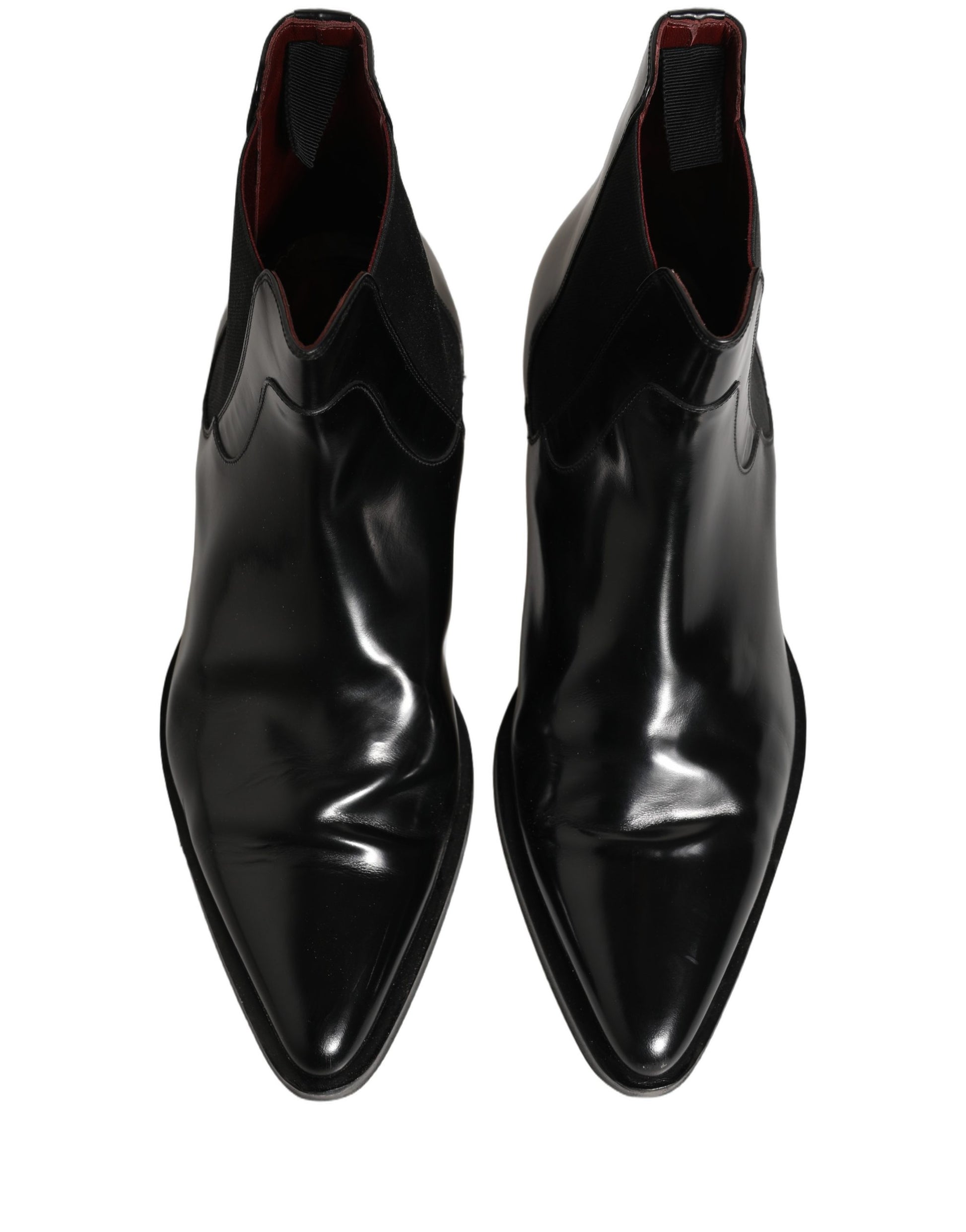 Dolce & Gabbana Black Chelsea Slip On Men Ankle Boots Shoes