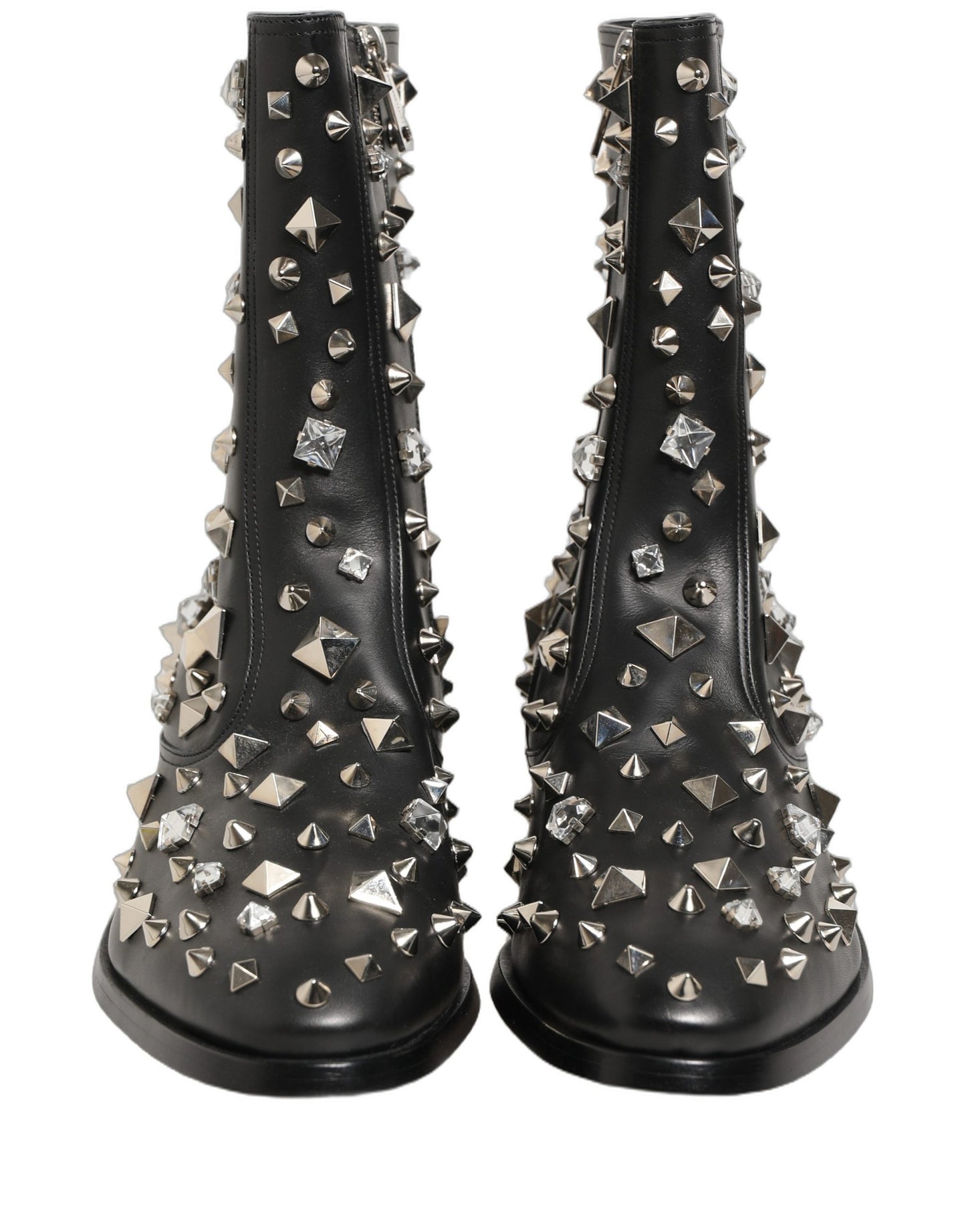Dolce & Gabbana Black Crystal Embellished Short Boots