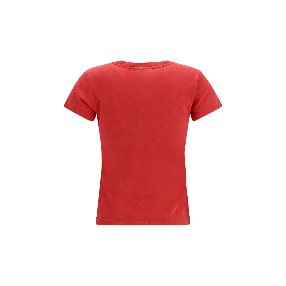 Ganni Red Have a Nice Day Cherry Cotton T-Shirt