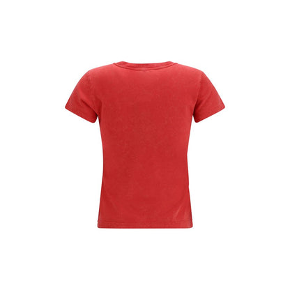 Ganni Red Have a Nice Day Cherry Cotton T-Shirt