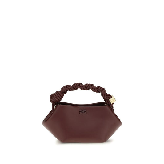 Ganni Bordeaux Recycled Leather Bou Mini Handbag