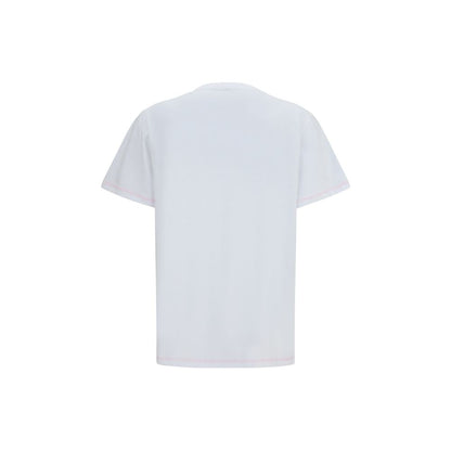 Ganni White Cotton Pink Raspberries Have a Nice Day T-Shirt