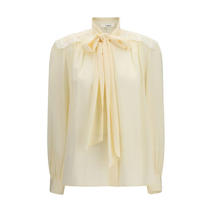 Chloé Beige Pussy Bow Blouse