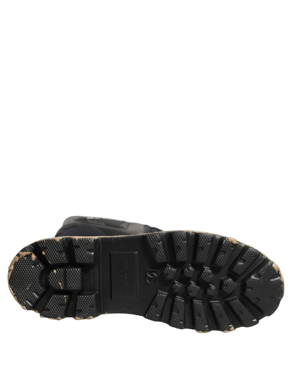 Dolce & Gabbana Black Leather Biker Mid Calf Boots