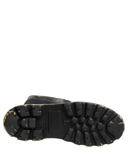 Dolce & Gabbana Black Leather Biker Mid Calf Boots