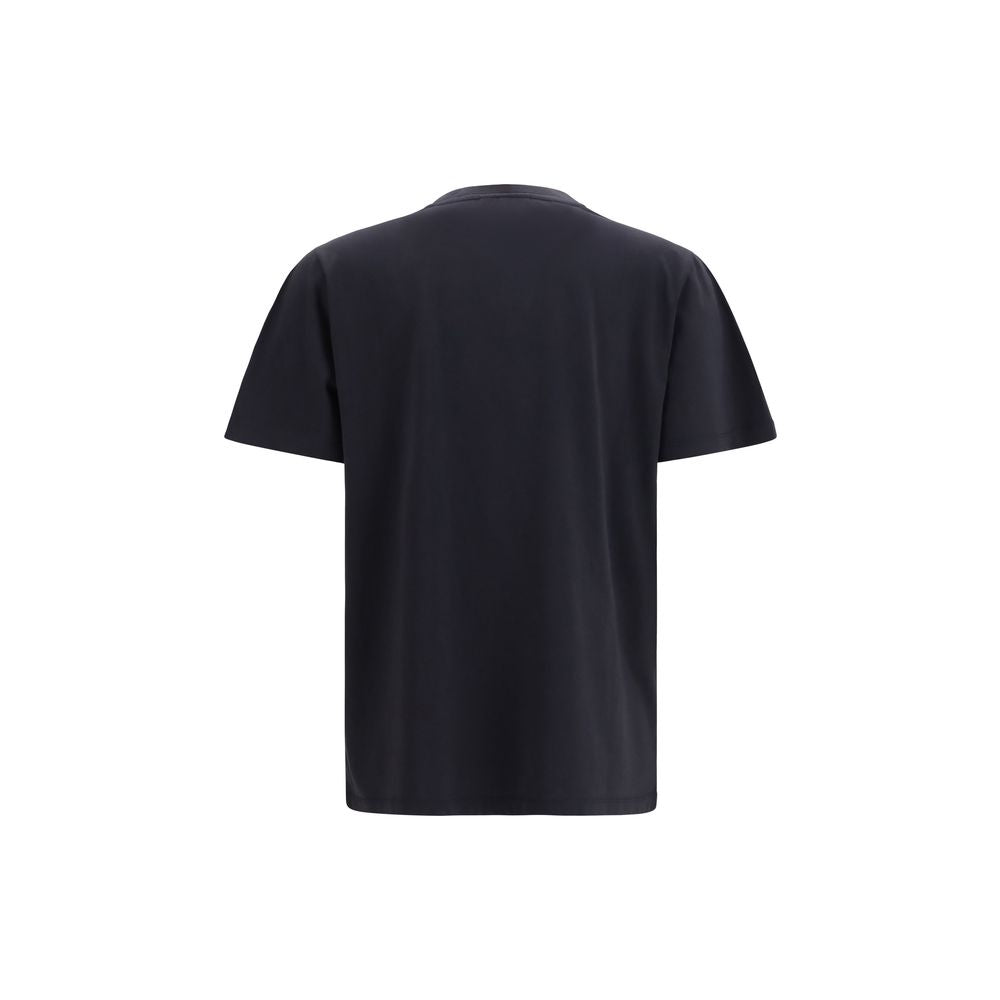 Ganni Black Cotton Strawberry & Egg Have a Nice Day T-Shirt