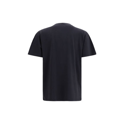 Ganni Black Cotton Strawberry & Egg Have a Nice Day T-Shirt