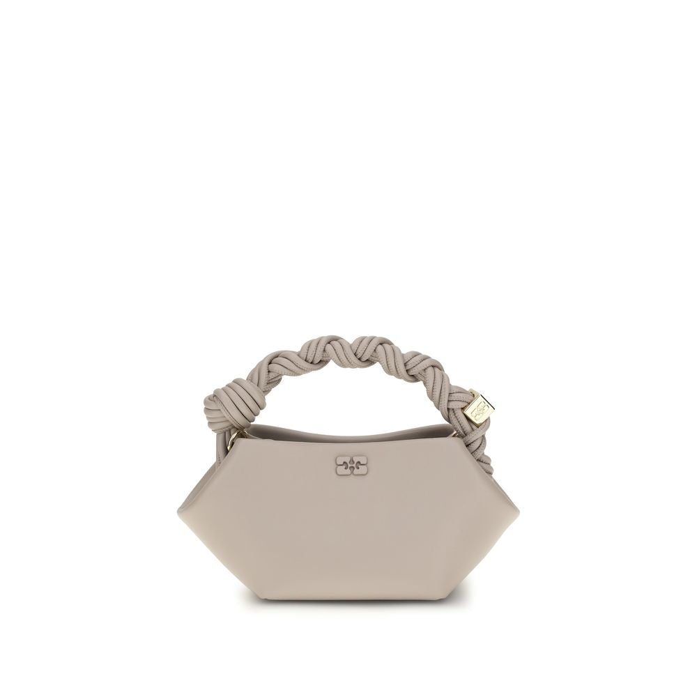Ganni Gray Recycled Leather Bou Mini Handbag