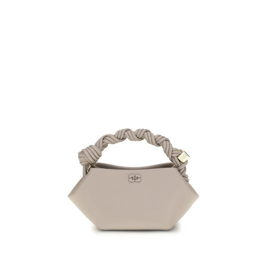Ganni Gray Recycled Leather Bou Mini Handbag