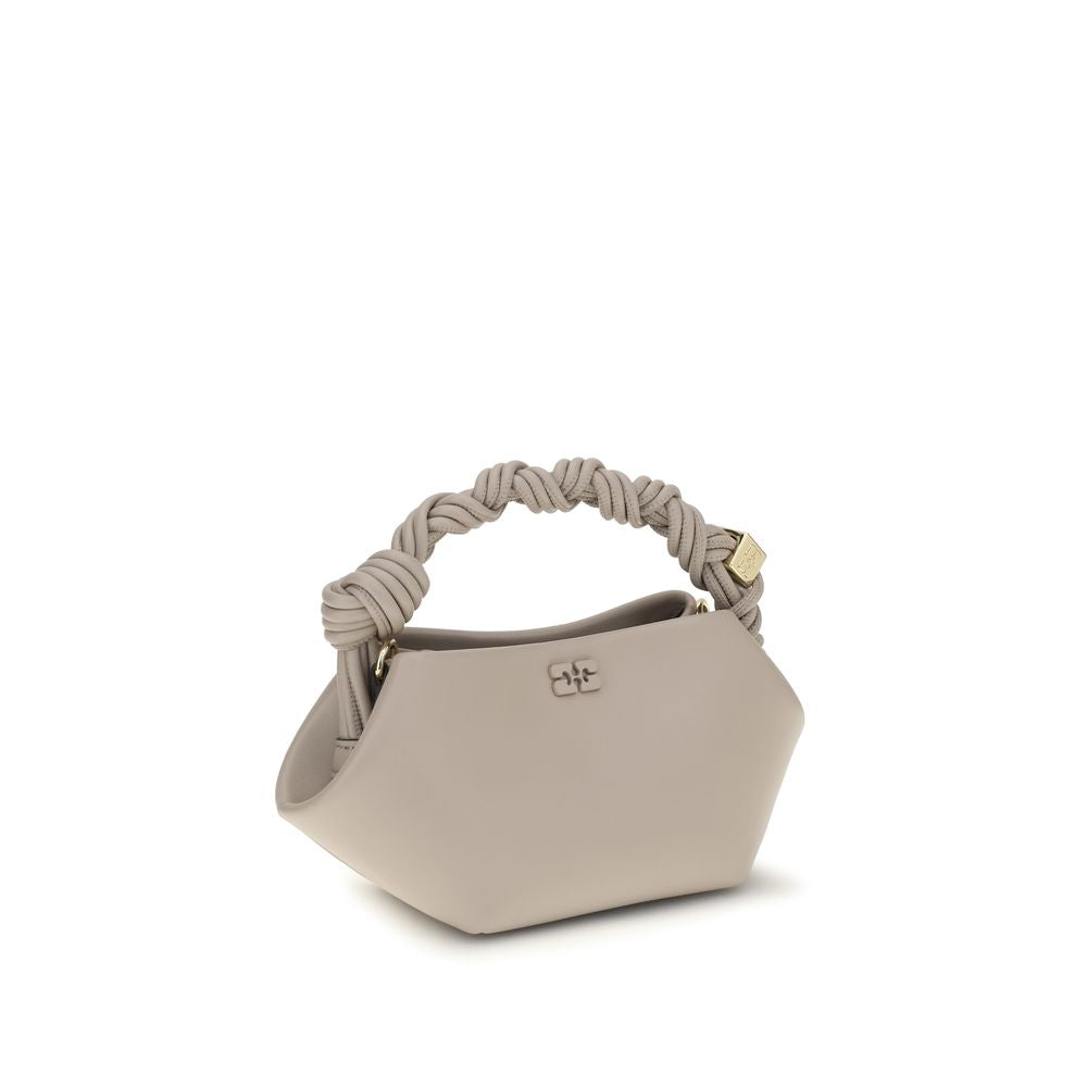Ganni Gray Recycled Leather Bou Mini Handbag