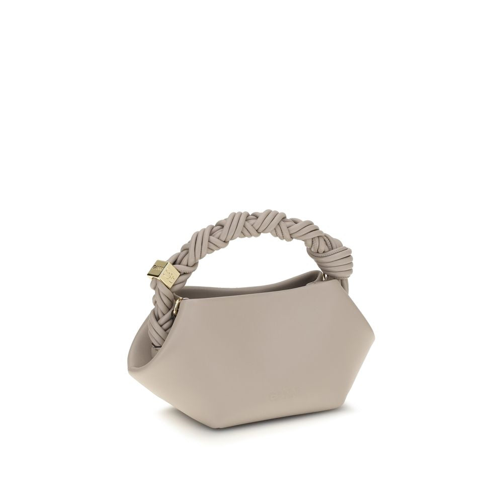 Ganni Gray Recycled Leather Bou Mini Handbag