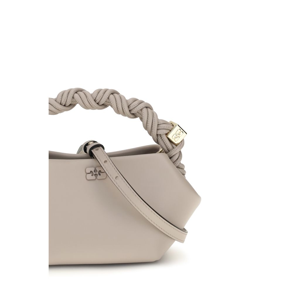 Ganni Gray Recycled Leather Bou Mini Handbag
