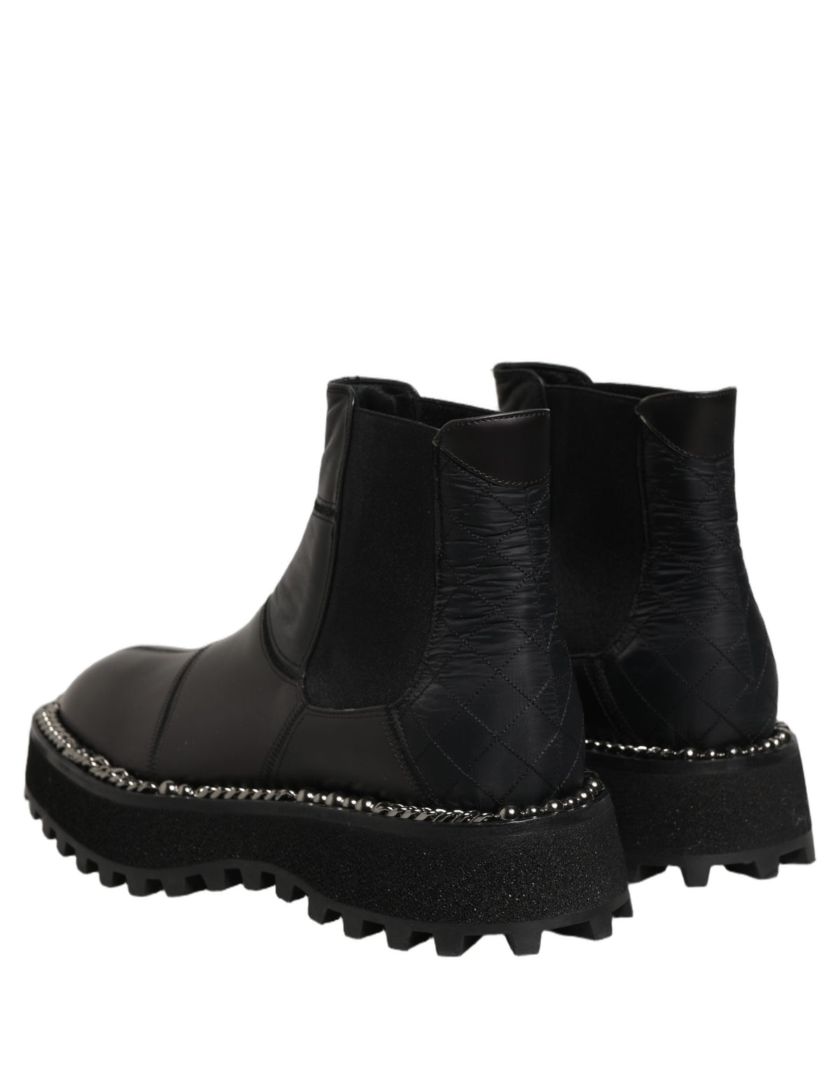 Dolce & Gabbana Black Leather Chelsea Boots for Men