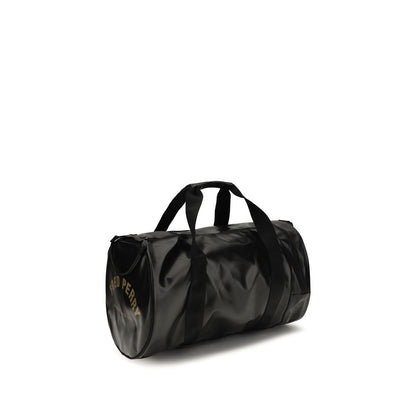 Fred Perry Black Polyester Barrel Duffle Bag