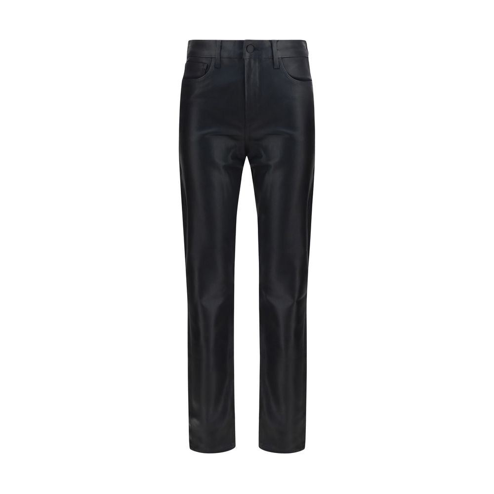 L'Agence Marguerite Black Leather Pants