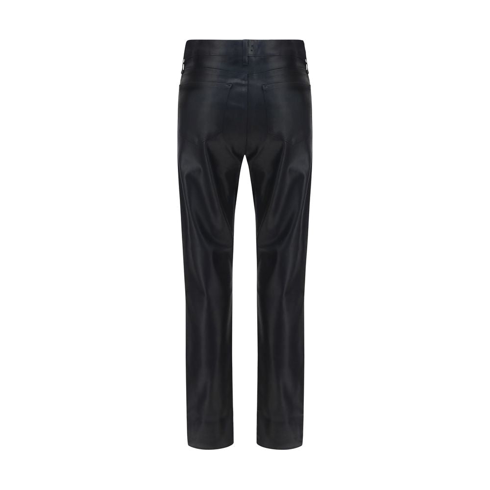 L'Agence Marguerite Black Leather Pants