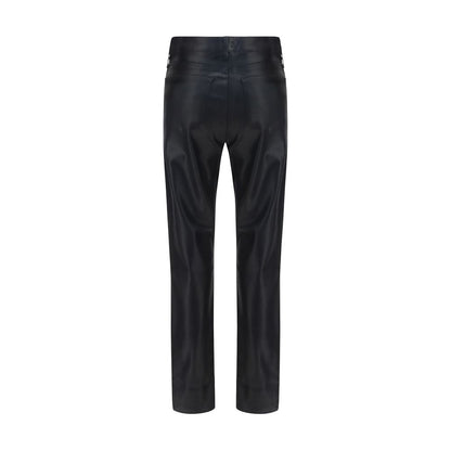 L'Agence Marguerite Black Leather Pants
