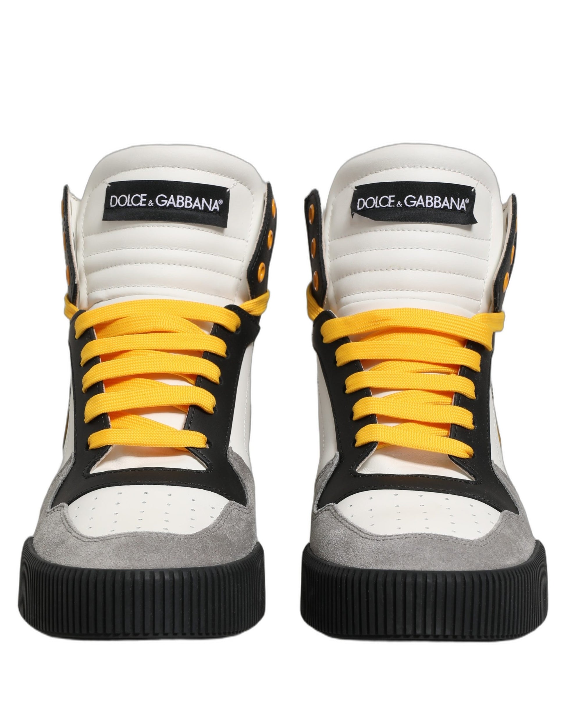 Dolce & Gabbana Multicolor Leather High Top Sneakers