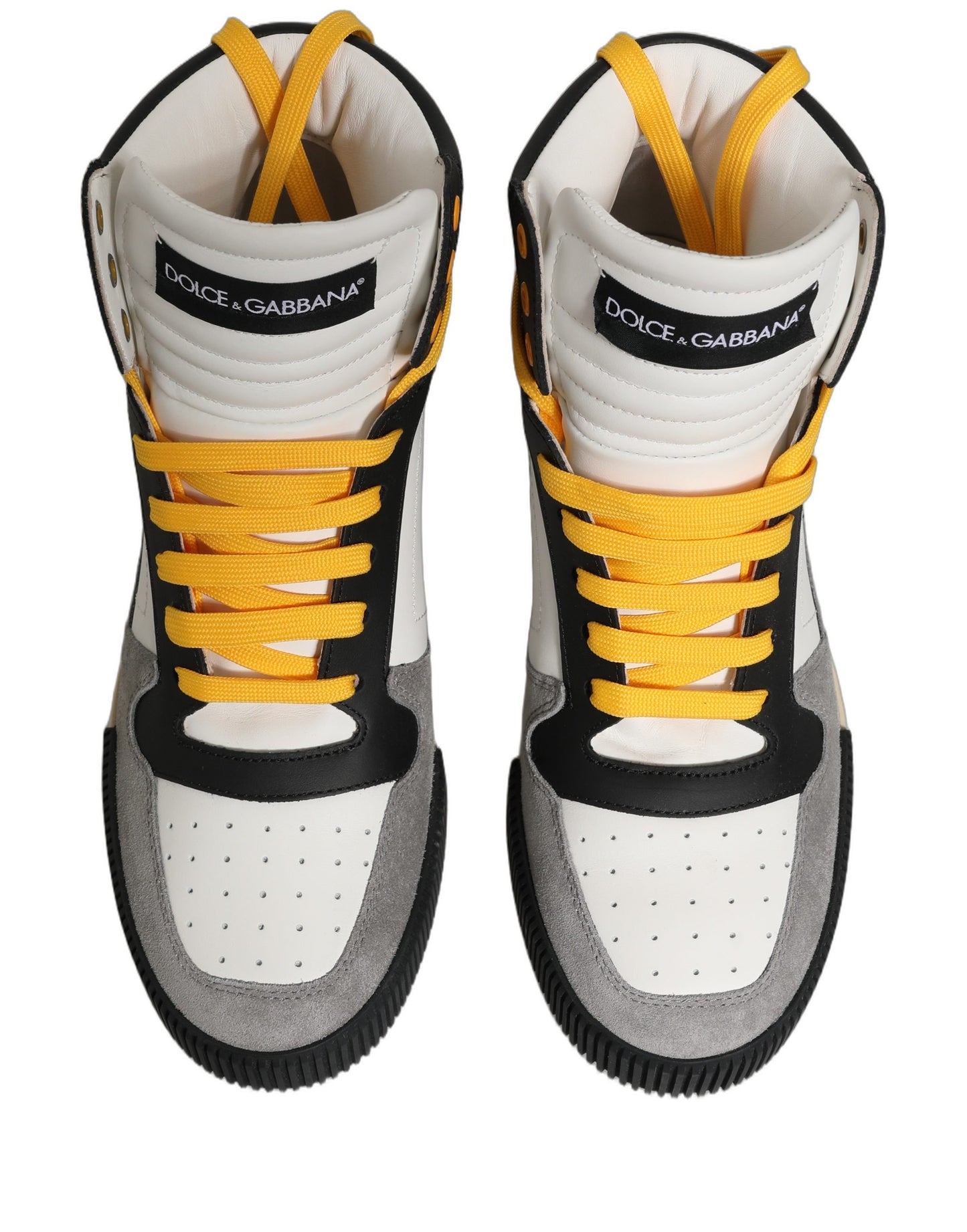 Dolce & Gabbana Multicolor Leather High Top Sneakers
