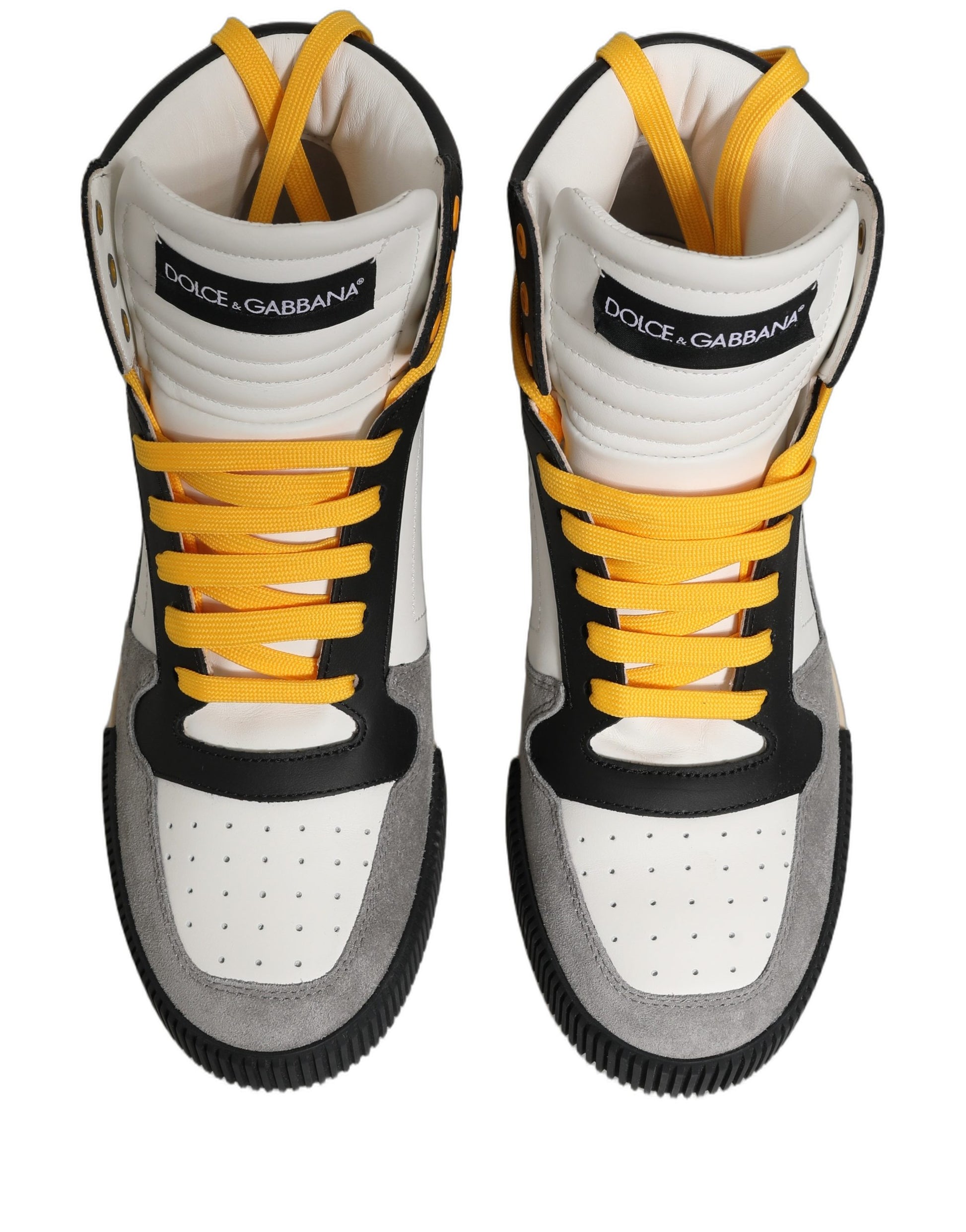 Dolce & Gabbana Multicolor Leather High Top Sneakers