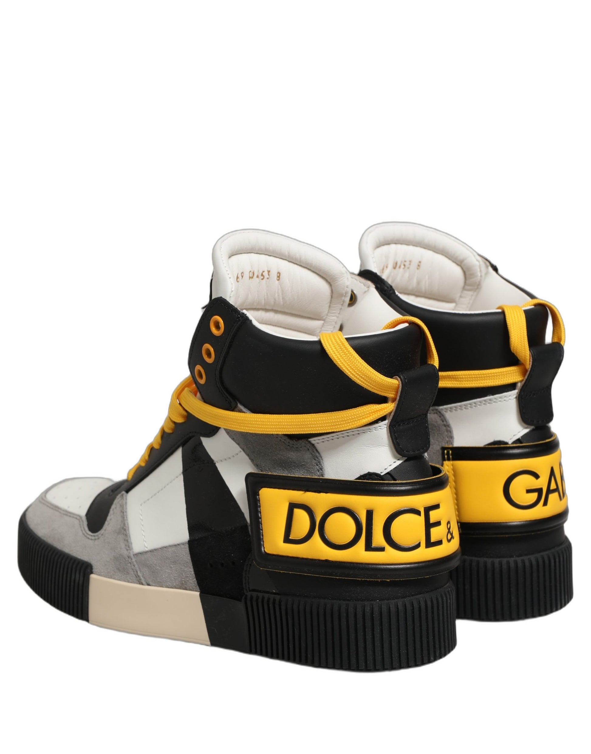 Dolce & Gabbana Multicolor Leather High Top Sneakers