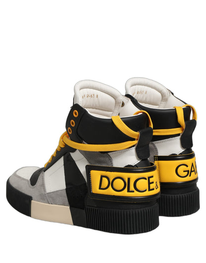 Dolce & Gabbana Multicolor Leather High Top Sneakers