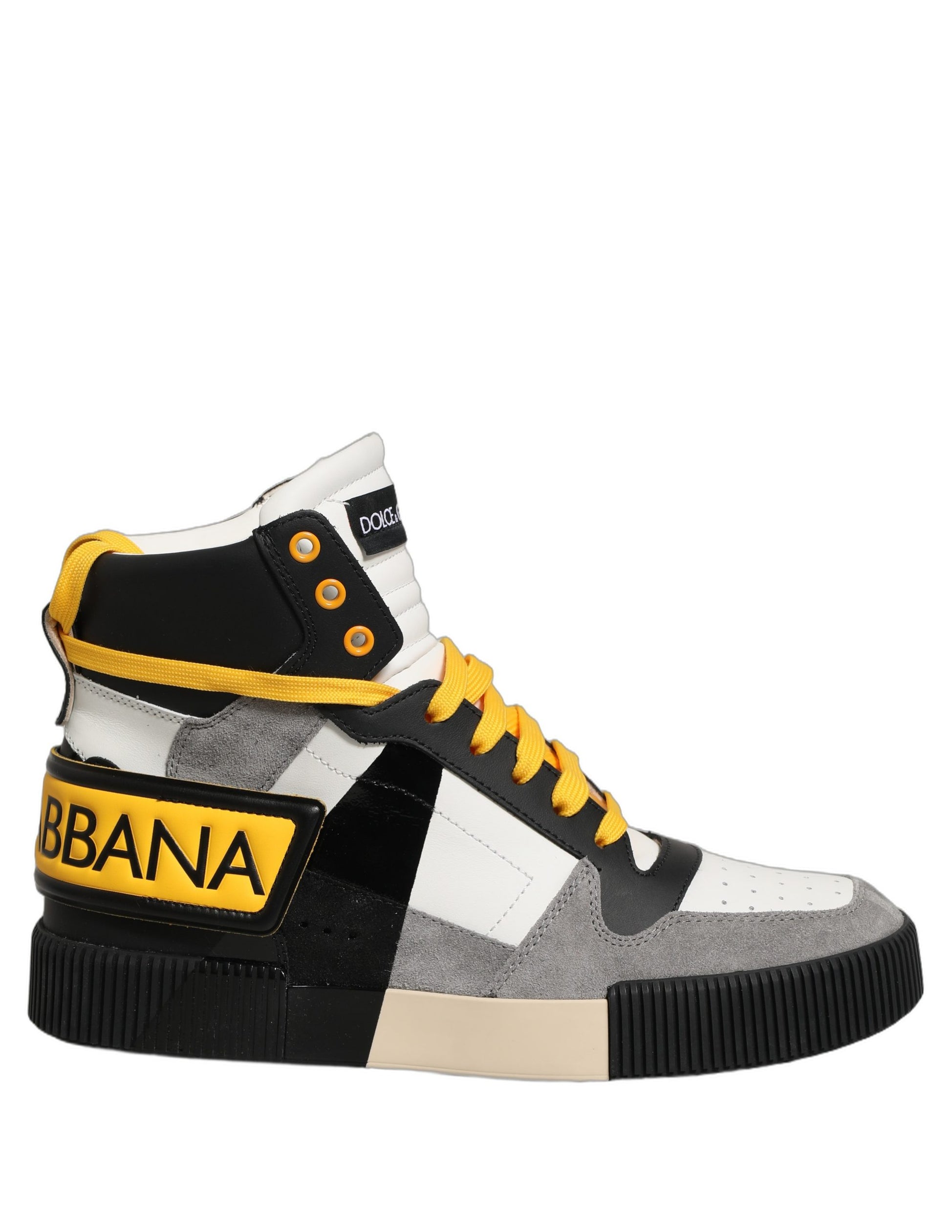 Dolce & Gabbana Multicolor Leather High Top Sneakers