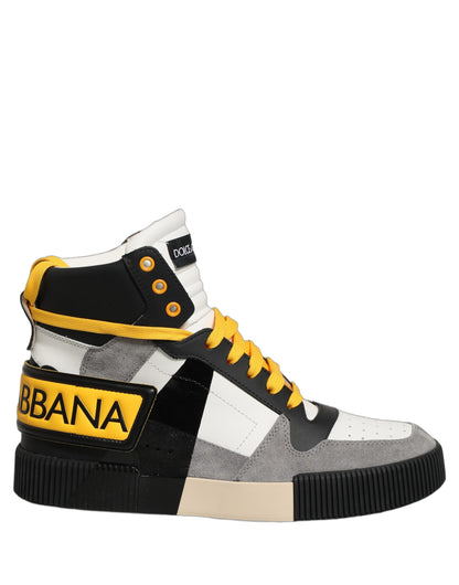 Dolce & Gabbana Multicolor Leather High Top Sneakers