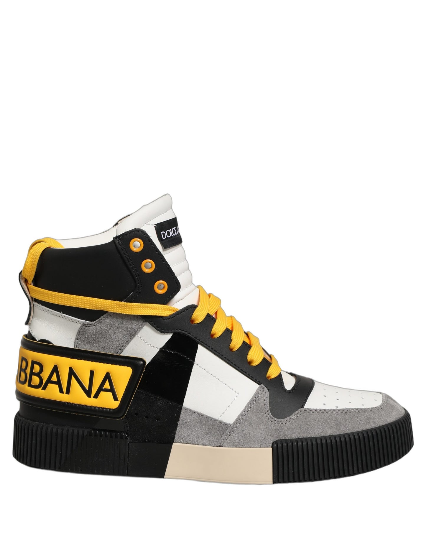 Dolce & Gabbana Multicolor Leather High Top Sneakers