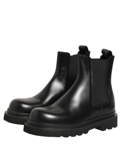 Dolce & Gabbana Black Chelsea Boots for Men