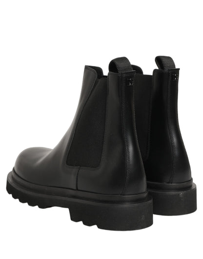 Dolce & Gabbana Black Chelsea Boots for Men