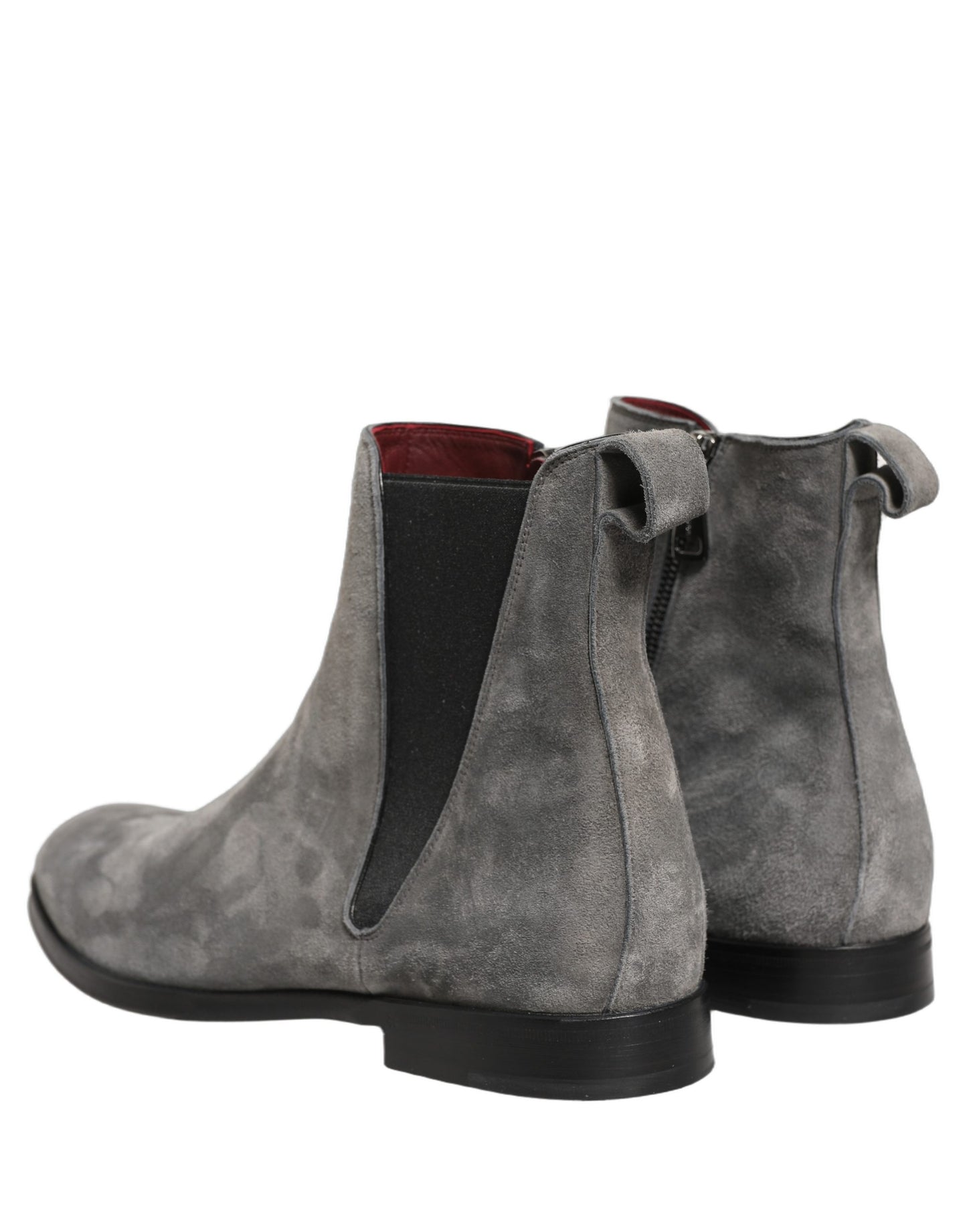Dolce & Gabbana Gray Suede Leather Giotto Chelsea Boots for Men