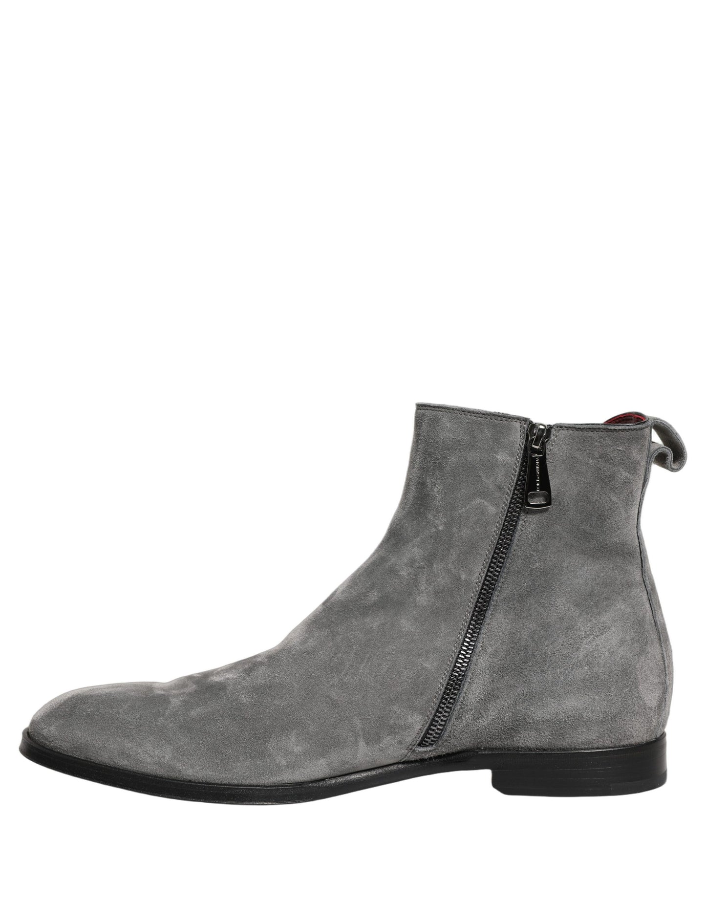Dolce & Gabbana Gray Suede Leather Giotto Chelsea Boots for Men