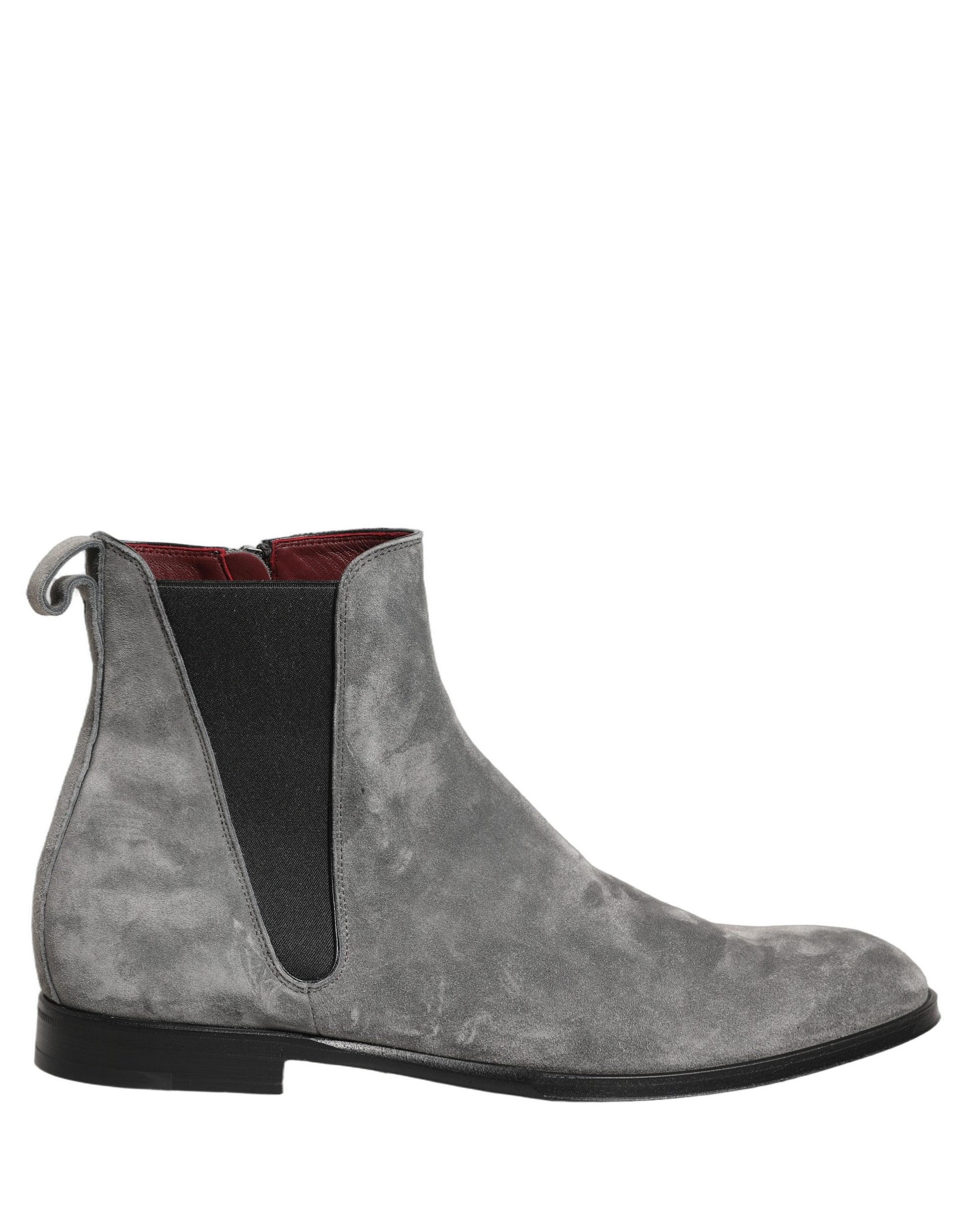 Dolce & Gabbana Gray Suede Leather Giotto Chelsea Boots for Men