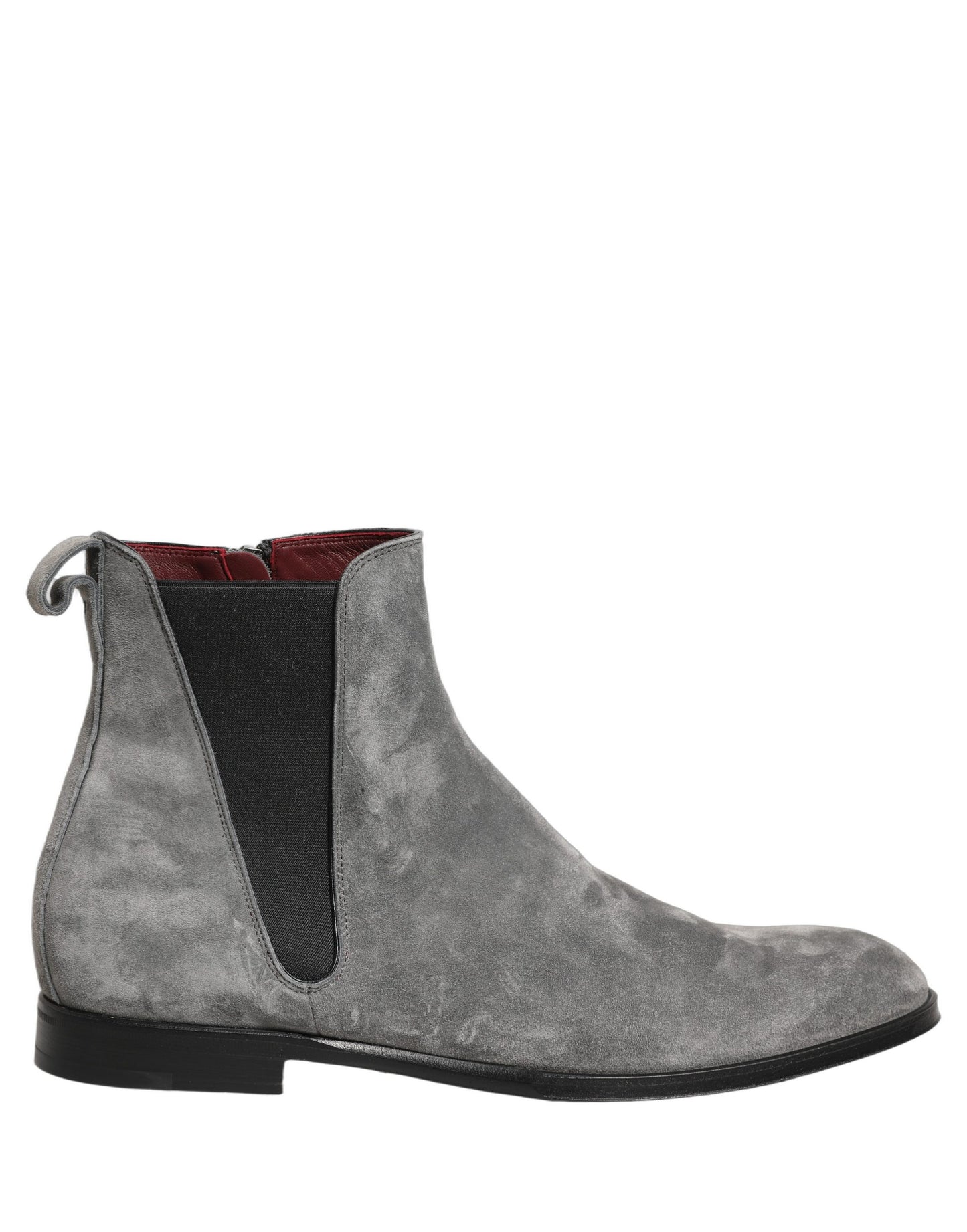 Dolce & Gabbana Gray Suede Leather Giotto Chelsea Boots for Men