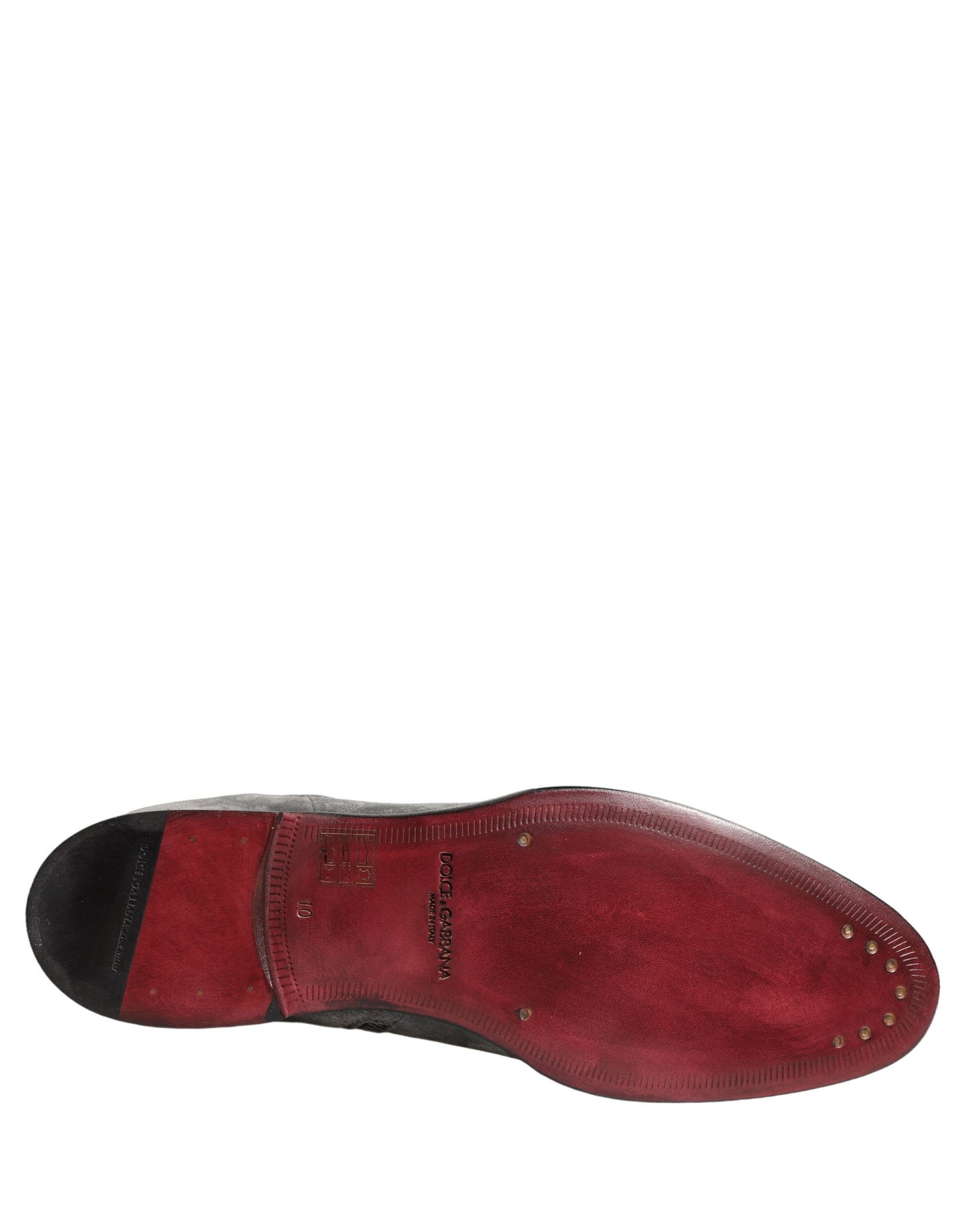 Dolce & Gabbana Gray Suede Leather Giotto Chelsea Boots for Men