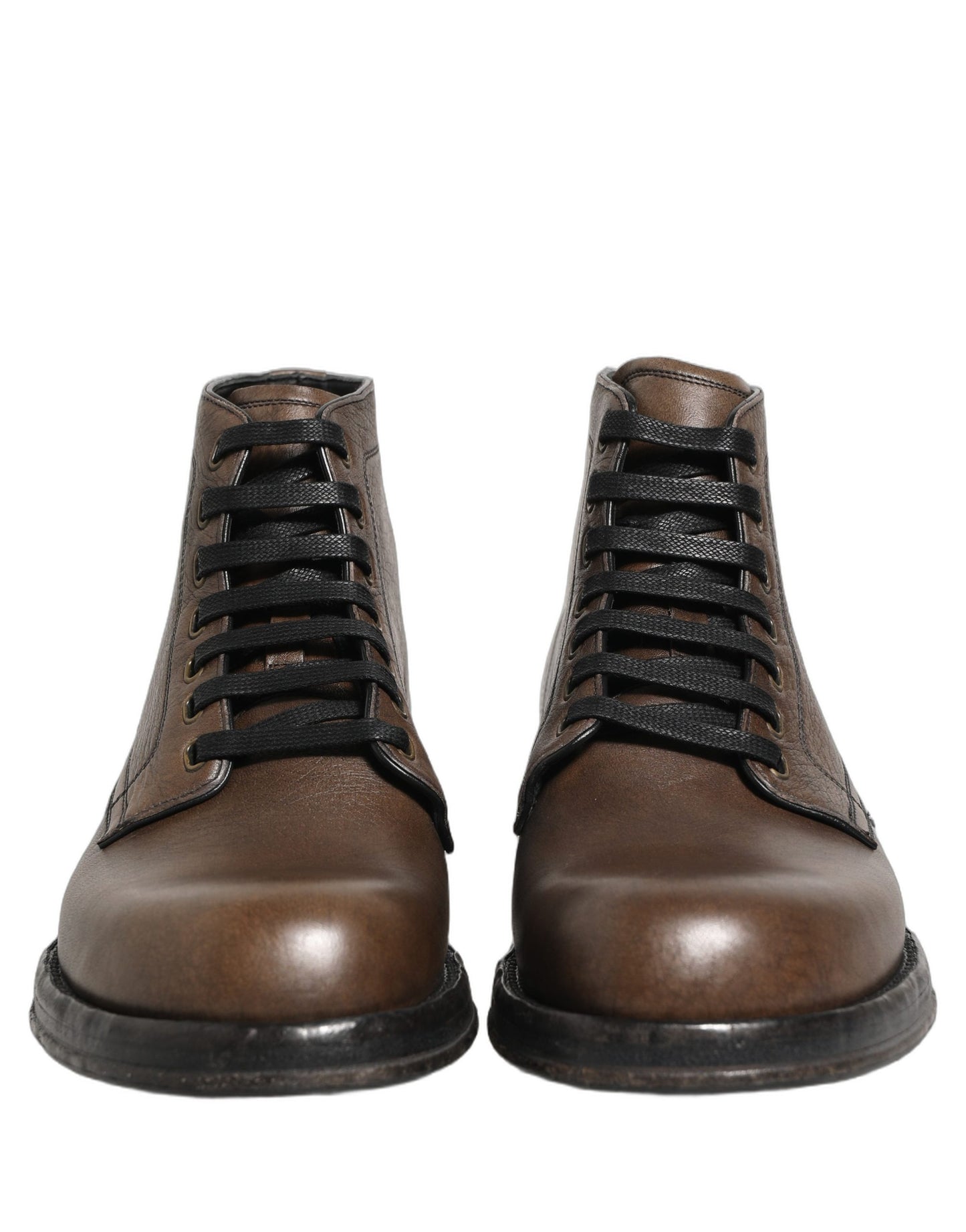 Dolce & Gabbana Perugino Brown Leather Ankle Boots for Men