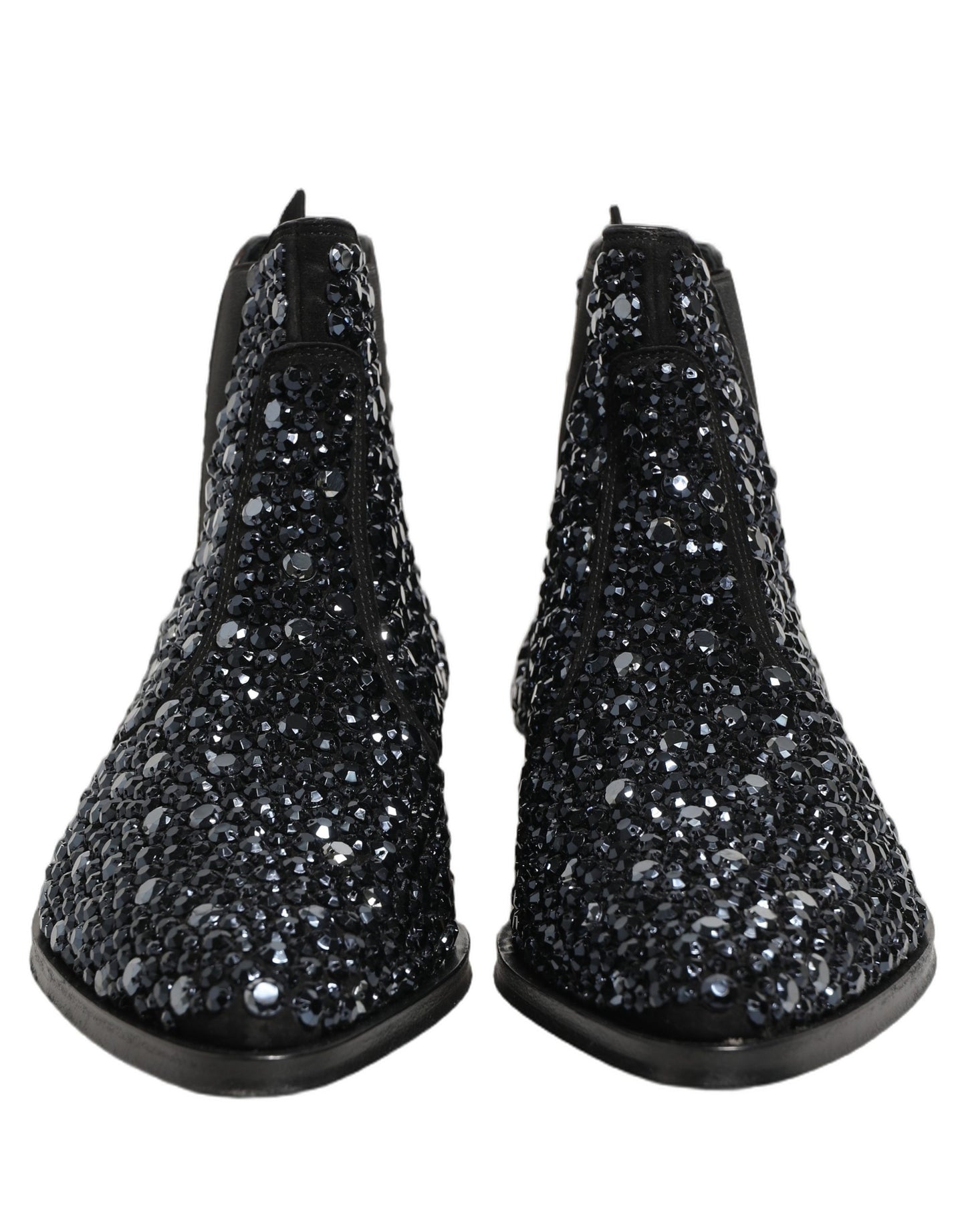 Dolce & Gabbana Black Embellished Chelsea Ankle Boots