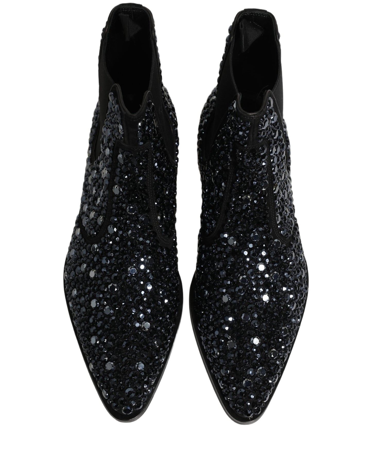 Dolce & Gabbana Black Embellished Chelsea Ankle Boots