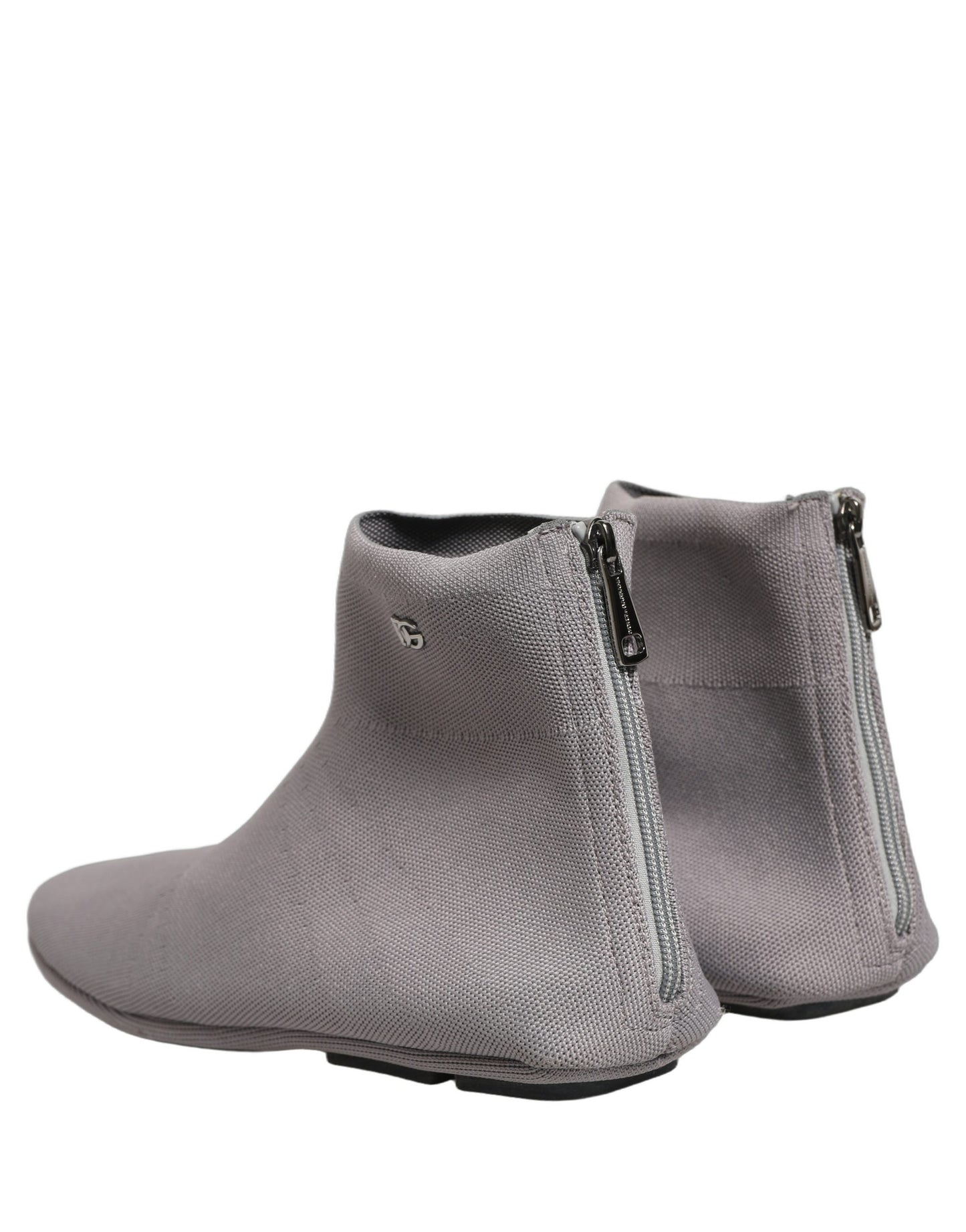 Dolce & Gabbana Gray Stretch Mesh Men Ankle Boots